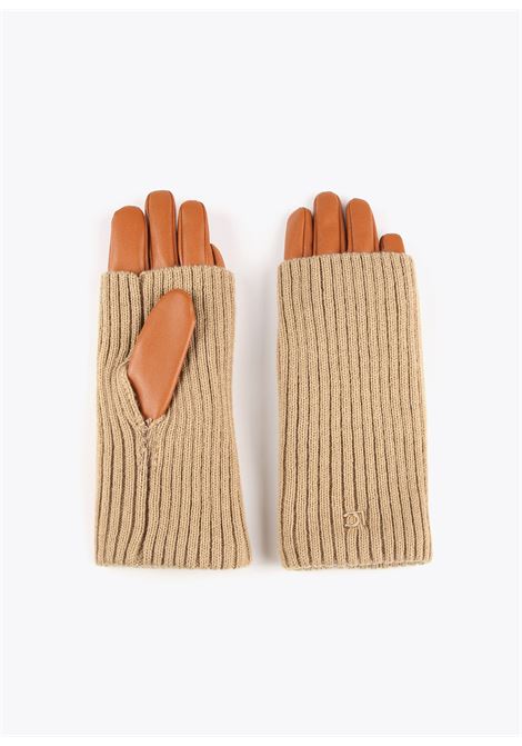 Guanti polsino a coste LOLA CASADEMUNT | LF2407047CAMEL